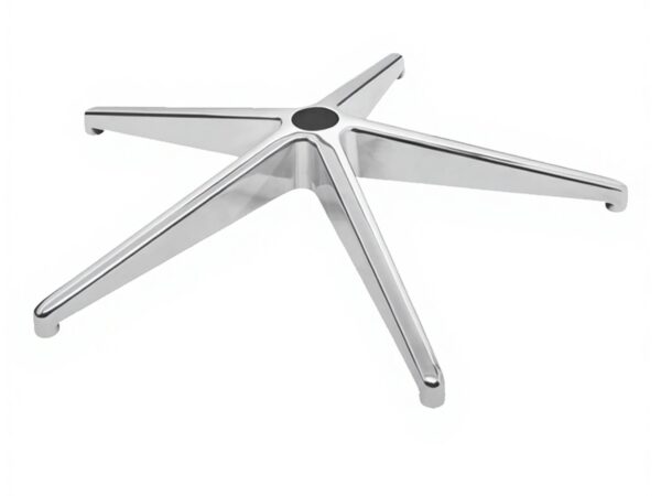 Podstawa aluminiowa do fotela biurowego o średnicy 72 cm na białym tle