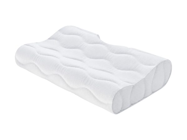 Poduszka ergonomiczna Cervina z pianki memory w pokrowcu jersey – zdjęcie na białym tle