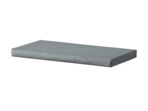 Miniaturka 1 - Poduszka siedziskowa 7 cm Melvoro 60 × 32 cm szara – Poduszka szara z zapiętymi krawędziami