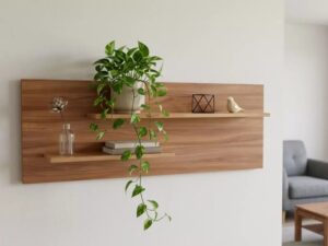 Miniaturka 1 - Podwójna półka bukowa Lignero 140 cm w aranżacji wnętrza