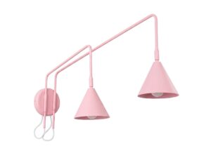 Miniaturka 66 - Podwójny kinkiet z włącznikiem Sorvella 150 cm Różowy