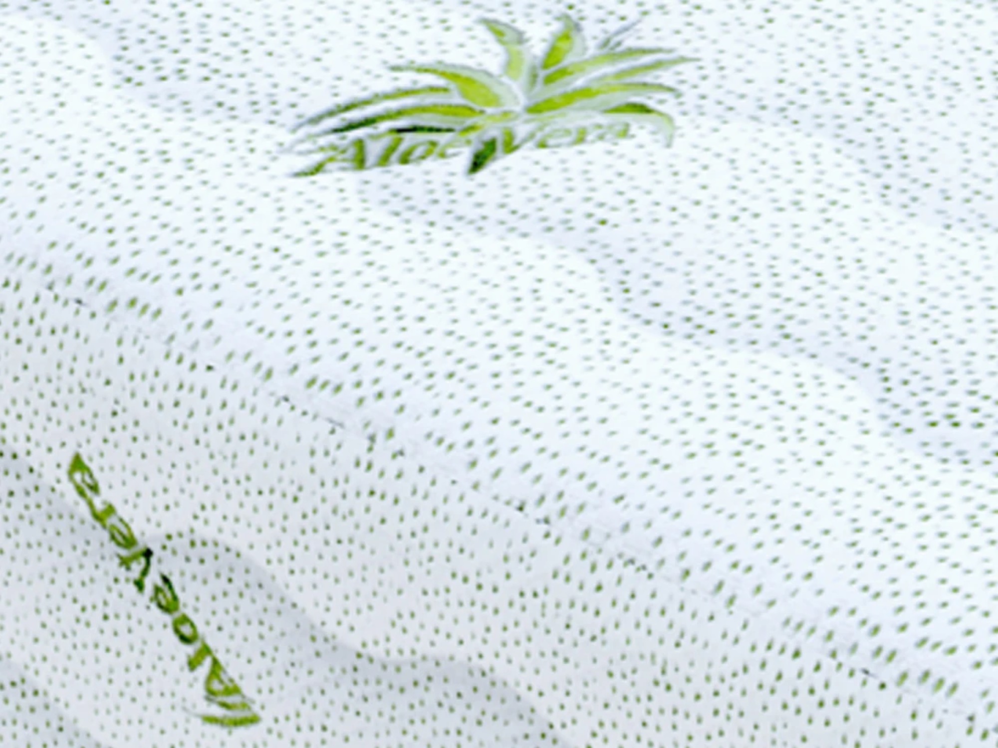 Pokrowiec materaca Aloe Vera — tkanina z bliska