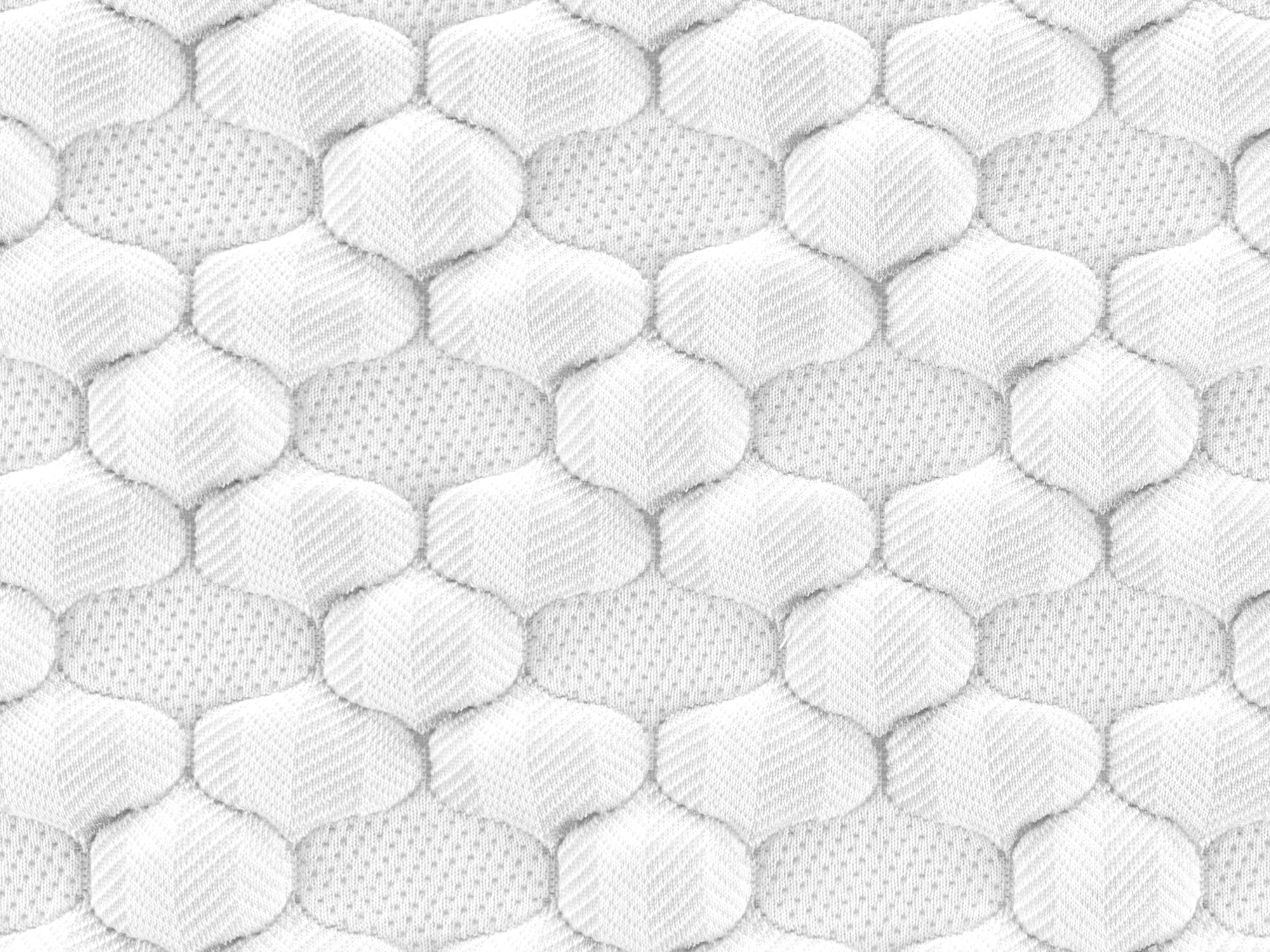 Dzianina pokrowca na materac Biaxial – wzór w owalne pola