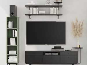 Miniaturka 12 - Półka ścienna Arrovia 130 cm z metalową nadstawką – zdjęcie 17