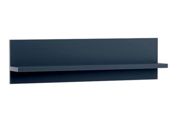 Półka ścienna Movena 120 cm w kolorze indygo na białym tle