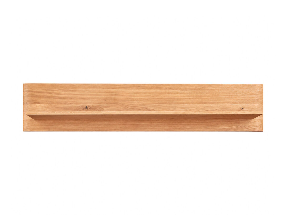 Półka ścienna dębowa Corvena 165 cm, dąb naturalny