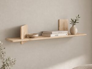 Miniaturka 5 - Półka ścienna Valdaro 140 cm z litego dębu w kolorze dąb bielony