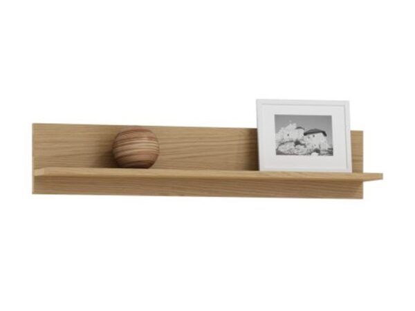 Półka wisząca Monvello 120 cm w jasnym drewnie z dekoracją