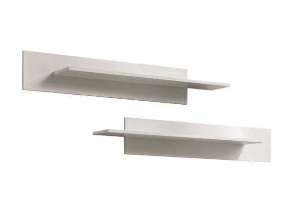 Białe półki wiszące minimalistyczne