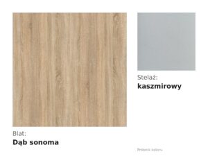 Miniaturka 5 - Próbnik koloru: blat dąb sonoma, stelaż kaszmirowy