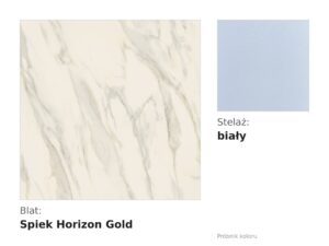 Miniaturka 5 - Próbnik koloru: blat spiek horizon gold, stelaż biały