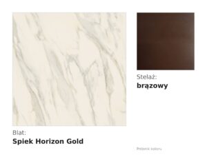 Miniaturka 5 - Próbnik koloru: blat spiek horizon gold, stelaż brązowy