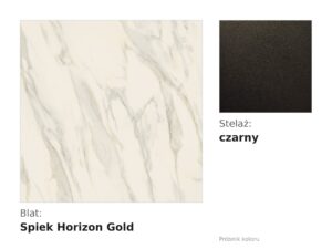 Miniaturka 4 - Próbnik koloru: blat spiek horizon gold, stelaż czarny