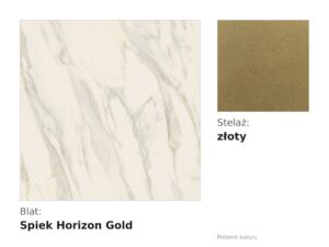 Miniaturka 5 - Próbnik koloru: blat spiek horizon gold, stelaż złoty
