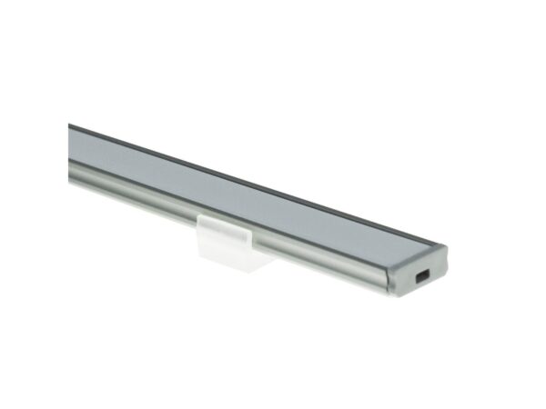 Profil aluminiowy LED natynkowy 200 cm srebrny z kloszem mlecznym