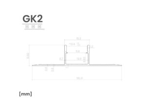 Miniaturka 4 - Profil LED GK2 – rysunek techniczny przekroju