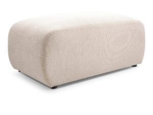 Miniaturka 5 - Pufa Aluna 105 cm w beżowej tkaninie – widok pod kątem