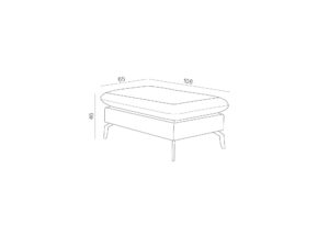 Miniaturka 1 - Pufa tapicerowana z dekoracyjną plisą Celvaro 106 cm – zdjęcie 2