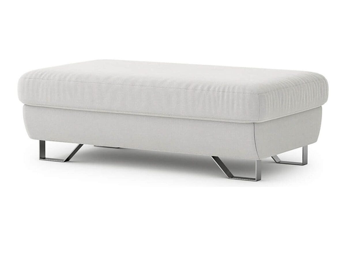 Pufa tapicerowana z dekoracyjną plisą Corvalio 105 cm