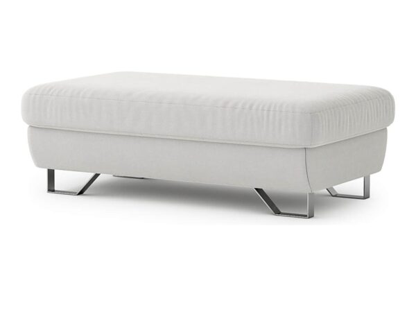 Pufa tapicerowana z dekoracyjną plisą Corvalio 105 cm