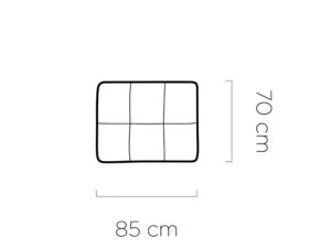 Miniaturka 3 - Pufa Montvero dodatkowy rysunek wymiarowy