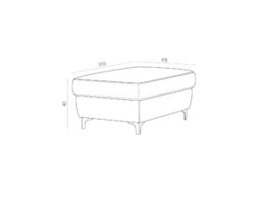 Miniaturka 1 - Pufa Nobravio 105 cm – rysunek wymiarowy