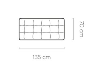 Miniaturka 2 - Wymiary – Pufa tapicerowana Camvello 135 cm
