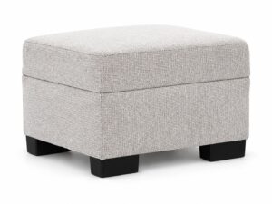 Miniaturka 4 - Pufa tapicerowana na czarnych nóżkach Lucavio 66 cm na białym tle