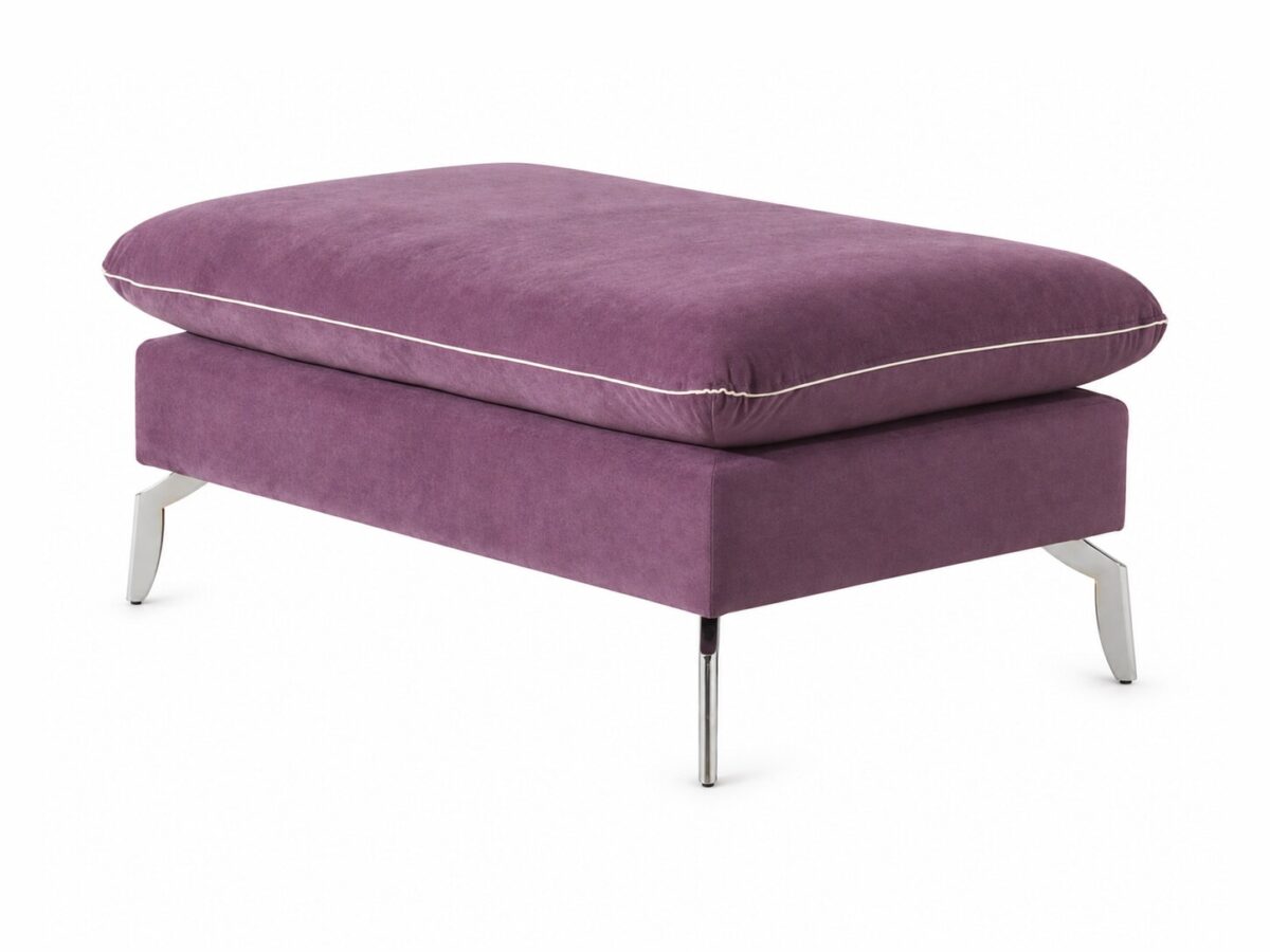 Pufa tapicerowana z dekoracyjną plisą Celvaro 106 cm