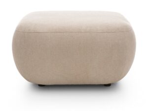 Miniaturka 8 - Pufa Valsera 75 cm – beżowa tapicerka, widok na wprost na białym tle