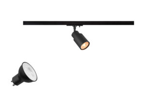 Miniaturka 1 - Puri 2.0 Lamp Set czarny 3000 K, reflektor do szyny jednofazowej