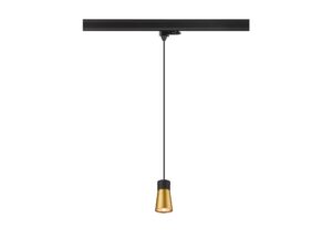 Miniaturka 1 - Puri 2.0 Cone lampa wisząca czarno-złota GU10 – stożek ze światłem