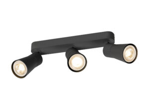 Miniaturka 8 - Czarna lampa Puri 2.0 Cone długa, 3 gniazda GU10