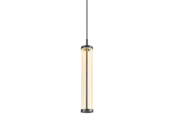 Lampa wisząca Quimera ciemny brąz Ø7,6 cm – pełne zawieszenie
