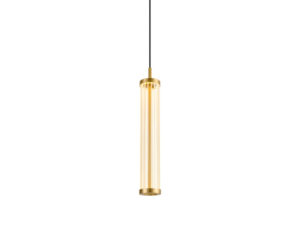 Miniaturka 4 - Lampa wisząca Quimera mosiężna Ø7,6 cm – pełny widok