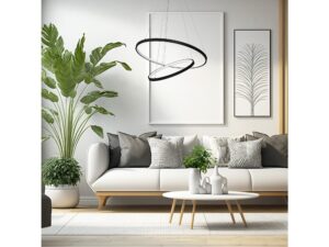 Miniaturka 3 - Lampa wisząca LED Raladano 51 W z dwoma pierścieniami – zdjęcie 4