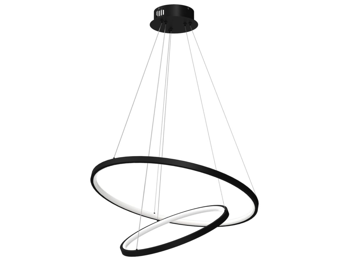 Lampa wisząca LED Raladano 51 W z dwoma pierścieniami
