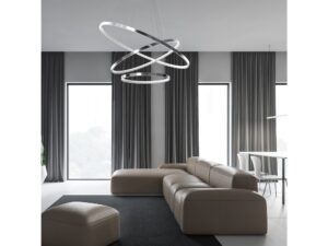 Miniaturka 5 - Lampa wisząca LED Raladano 93 W z trzema pierścieniami – zdjęcie 6