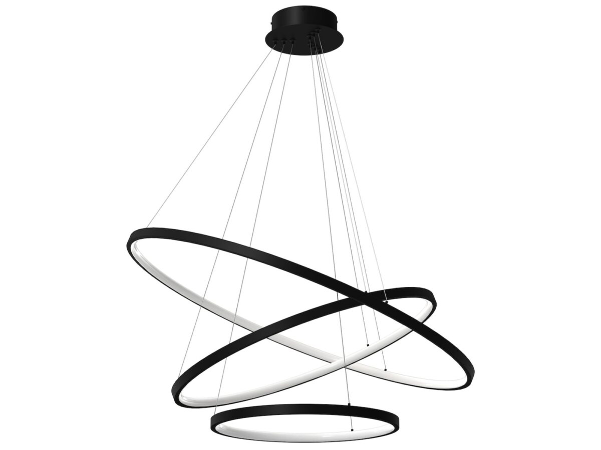 Lampa wisząca LED Raladano 93 W z trzema pierścieniami