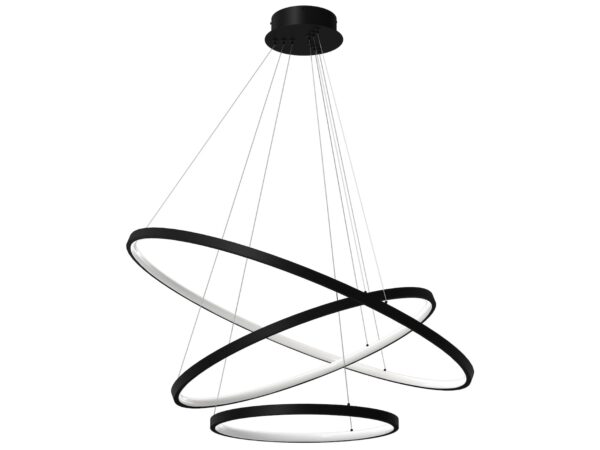 Lampa wisząca LED Raladano 93 W z trzema pierścieniami