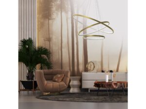 Miniaturka 4 - Lampa wisząca LED Raladano 93 W z trzema pierścieniami – zdjęcie 5