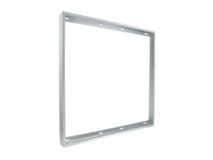 Miniaturka 3 - Biała ramka natynkowa do panelu LED 60 × 60 cm, kwadratowy profil montażowy