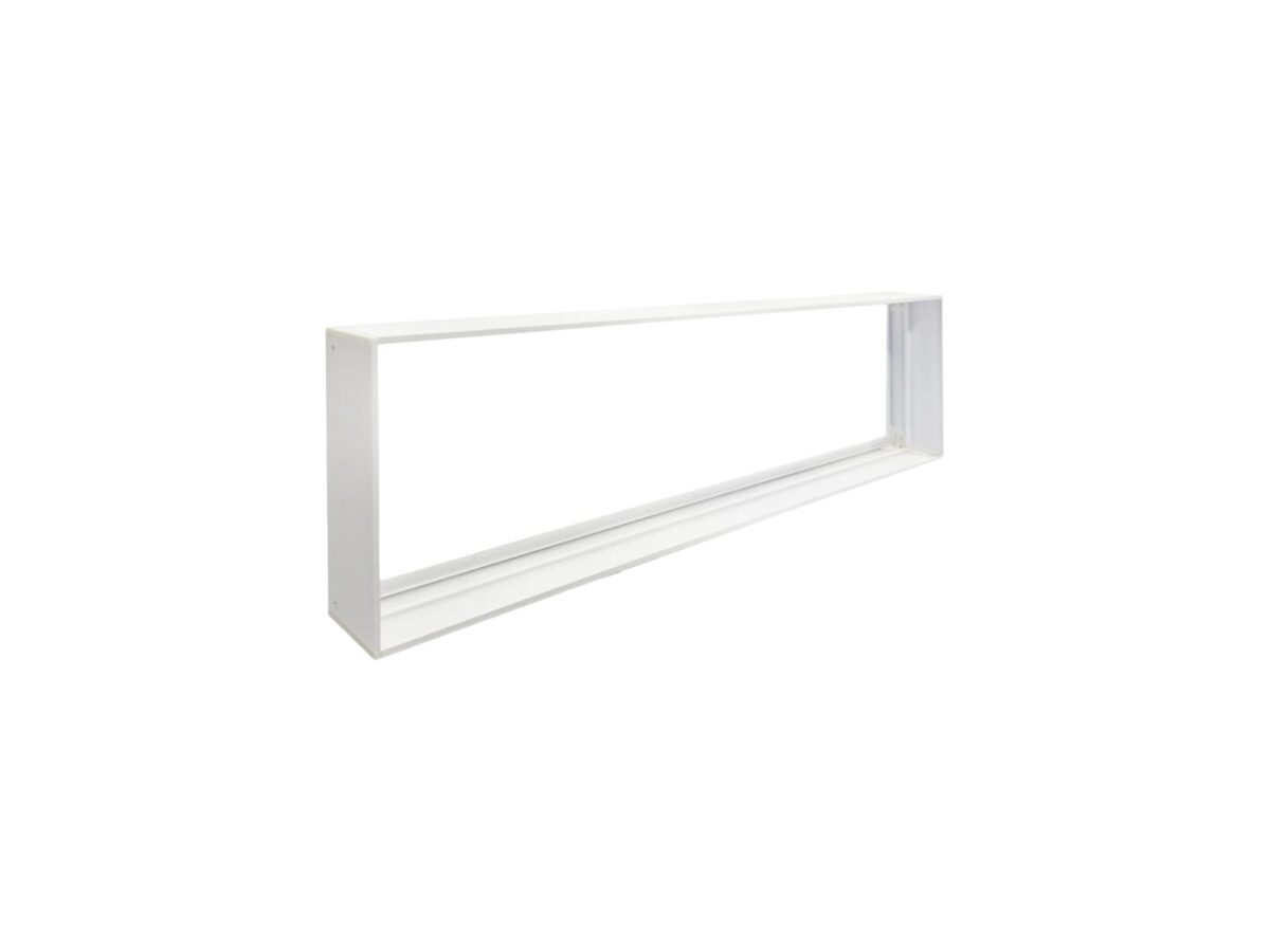 Ramka natynkowa aluminiowa do panelu LED 120 × 30 cm biała