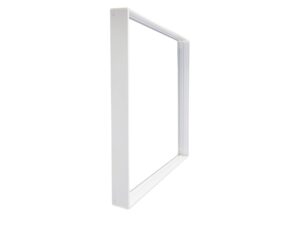 Miniaturka 4 - Biała ramka aluminiowa natynkowa do panelu LED 60x60, widok perspektywiczny