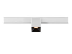 Miniaturka 6 - Biało-czarny reflektor szynowy Fix-It! 48 V DALI 2700 K na białej szynie