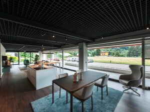 Miniaturka 5 - Światło kierunkowe Helia 50 LED, aranżacja z czarnym reflektorem