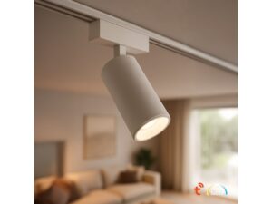 Miniaturka 3 - Biały reflektor magnetyczny LED na szynie sufitowej w salonie