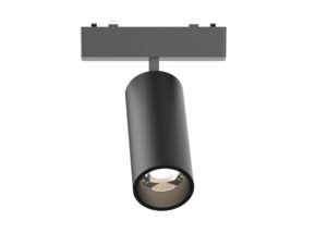 Miniaturka 4 - Czarny reflektor szynowy LED 9 W widziany od przodu na białym tle