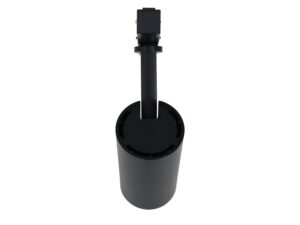Miniaturka 2 - Czarna oprawa cylindryczna LED, widok od tyłu z uchwytem magnetycznym