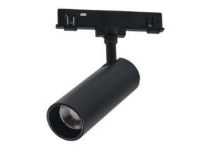 Miniaturka 6 - Czarny cylindryczny reflektor magnetyczny LED 5 W na krótkim wsporniku na białym tle